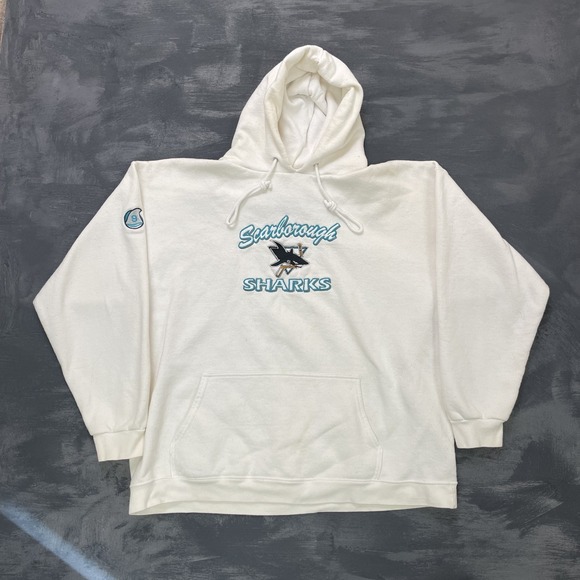 Vintage Other - Vintage Scarborough Sharks hockey hoodie mens‎ XL White 2000s y2k